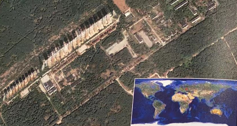 “钢场”天波超视距雷达卫星图